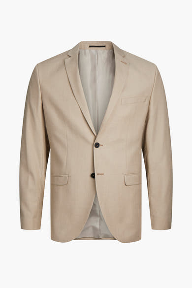 Blazer beige van PREMIUM by JACK & JONES, met een subtiele textuur en een klassieke pasvorm.