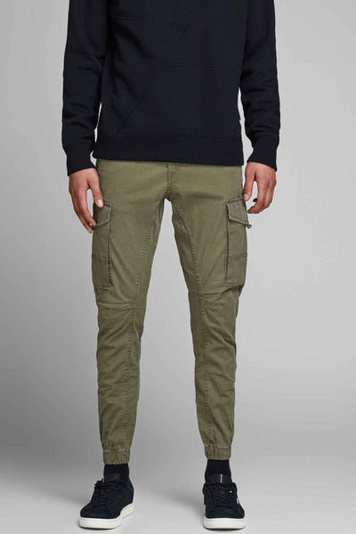 Pantalon cargo OLIVE - JACK & JONES JEANS INTELLIGENCE