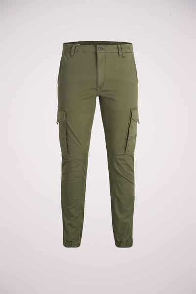Pantalon cargo OLIVE - JACK & JONES JEANS INTELLIGENCE