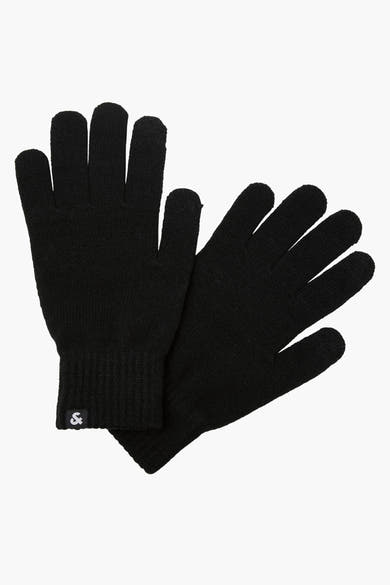 Gants noirs by ACCESSORIES BY JACK & JONES sur fond blanc.