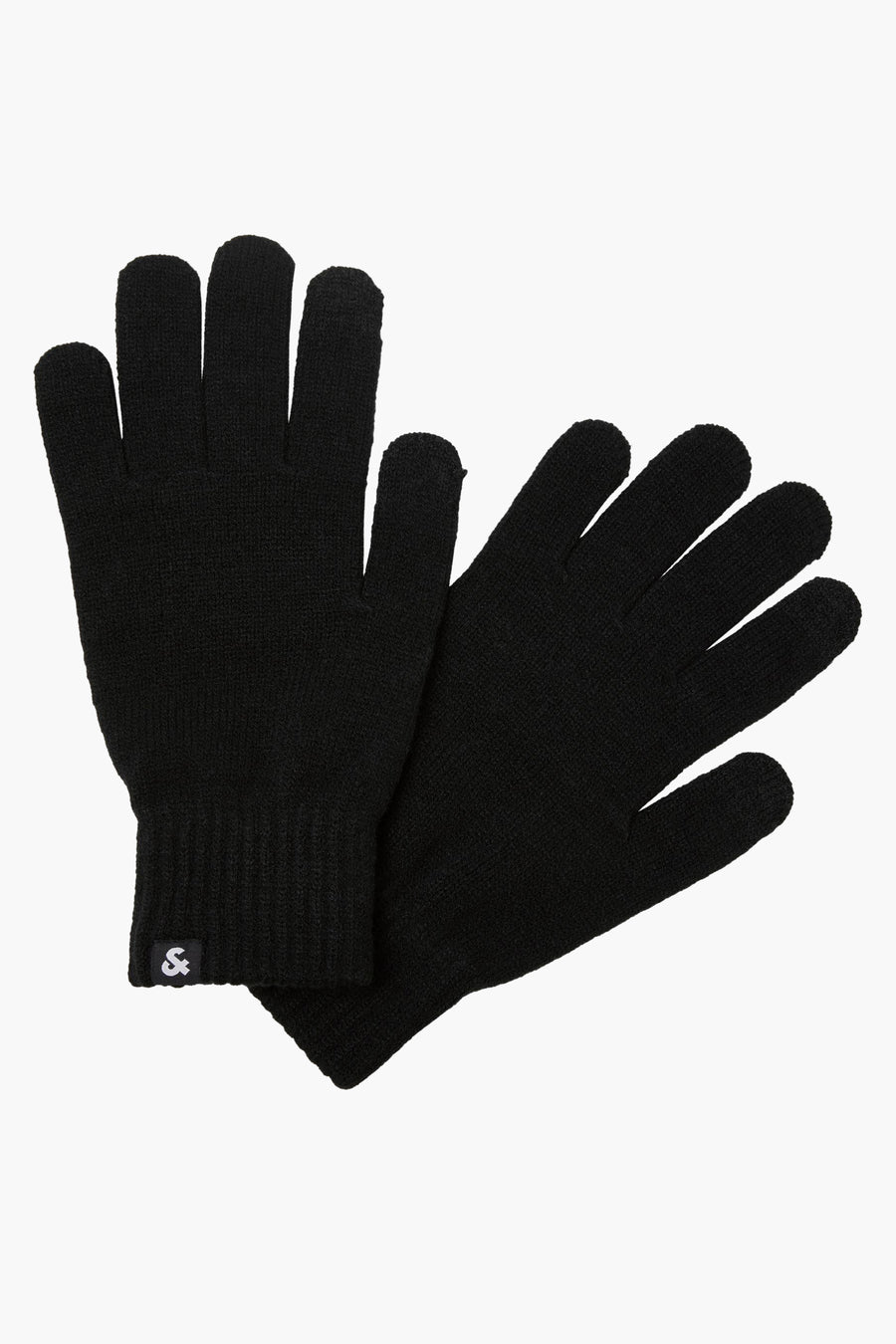 Gants noirs by ACCESSORIES BY JACK & JONES sur fond blanc.
