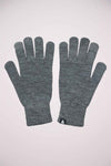 Gants gris tricotés par ACCESSORIES BY JACK & JONES, avec poignets côtelés et motif texturé.