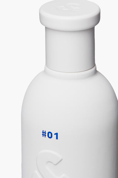 Parfum blanc de ACCESSORIES BY JACK & JONES, avec le numéro "#01" en bleu.