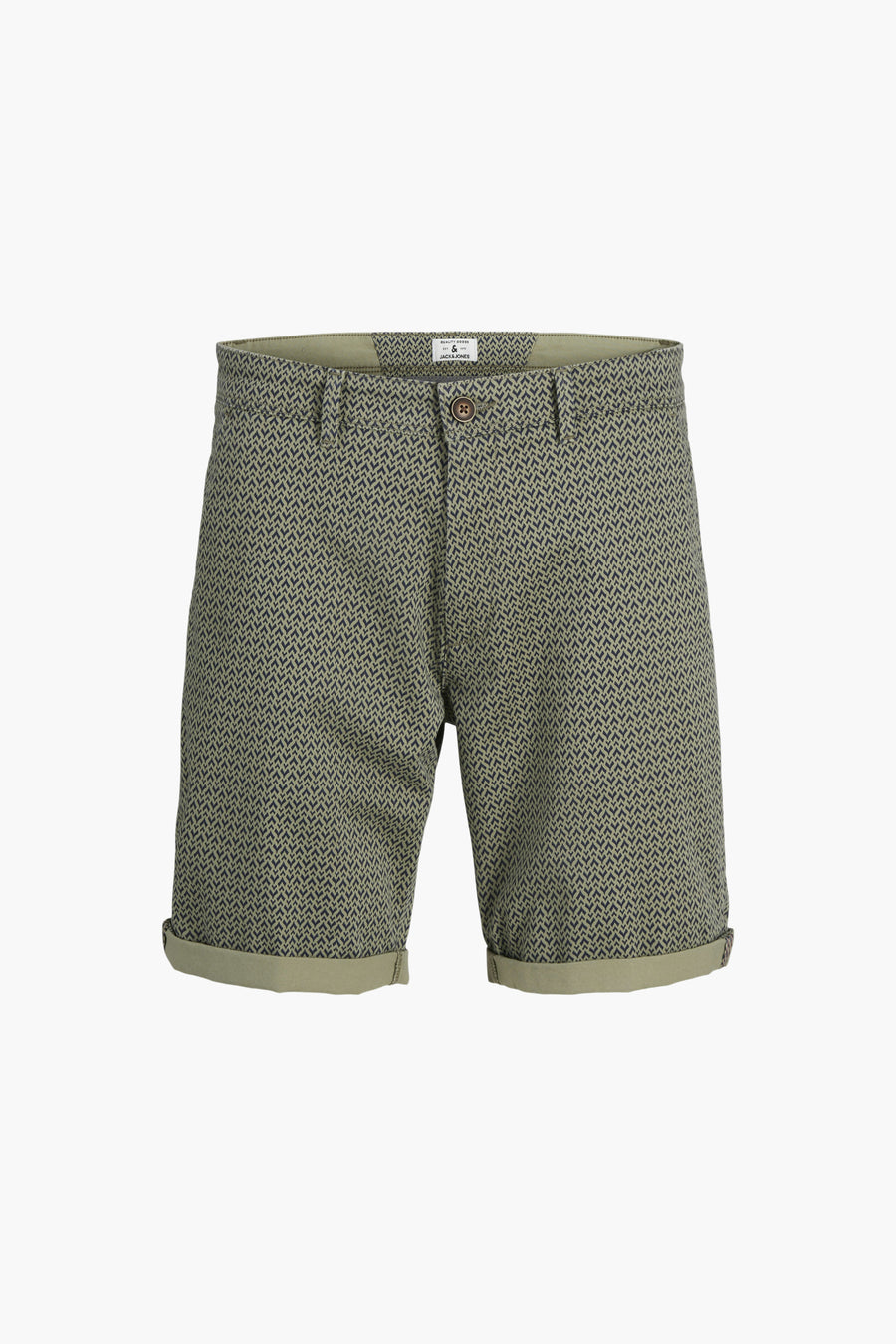 Groen patroon short, van JACK & JONES JEANS INTELLIGENCE, met omgeslagen zoom.