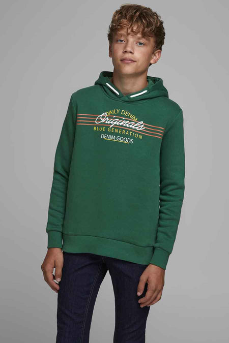 Sweat à capuche vert - JACK & JONES KIDS