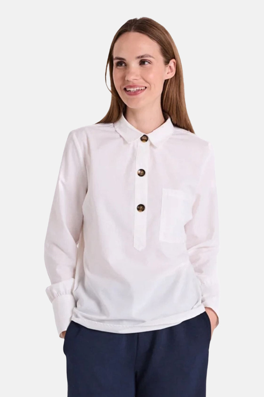 Blouse à manches longues - blanc