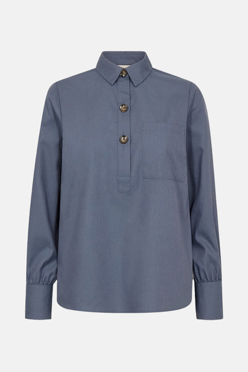 Blouse met lange mouwen - blauw