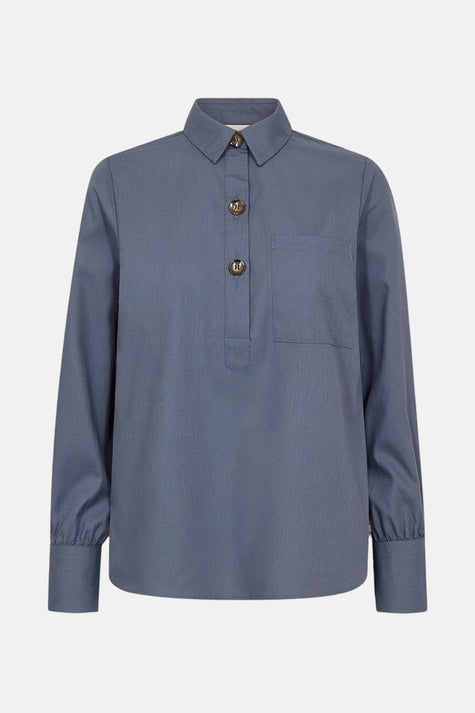 Blouse à manches longues - bleu