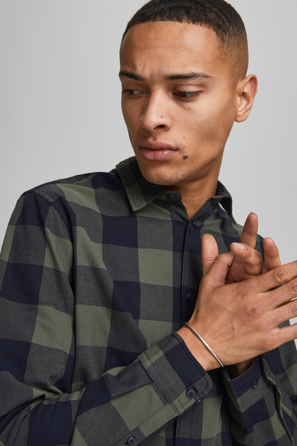 Chemise (manches longues) Vert - JACK & JONES