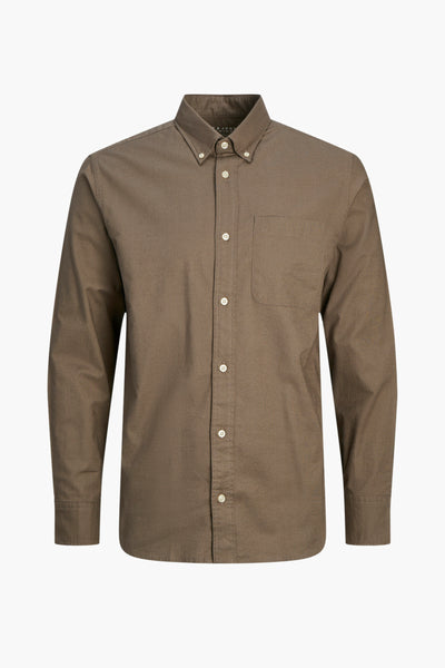 Hemd (lange mouwen) Bruin - PREMIUM BY JACK & JONES