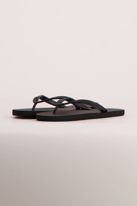 Blauwe teenslippers van ACCESSORIES BY JACK & JONES, van achteren gezien, op een neutrale achtergrond.