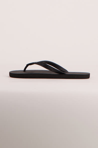Tongs bleues de ACCESSORIES BY JACK & JONES, vue de côté.