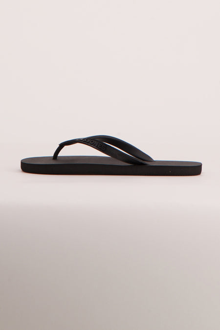 Tongs bleues de ACCESSORIES BY JACK & JONES, vue de côté.