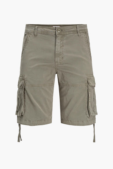 Korte groene cargo van JACK & JONES JEANS INTELLIGENCE, met zijzakken en trekkoorden.