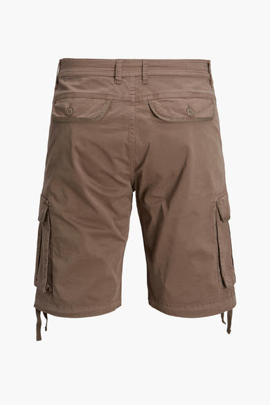 Short marron par JACK & JONES JEANS INTELLIGENCE, avec poches cargo latérales et poches arrières boutonnées.