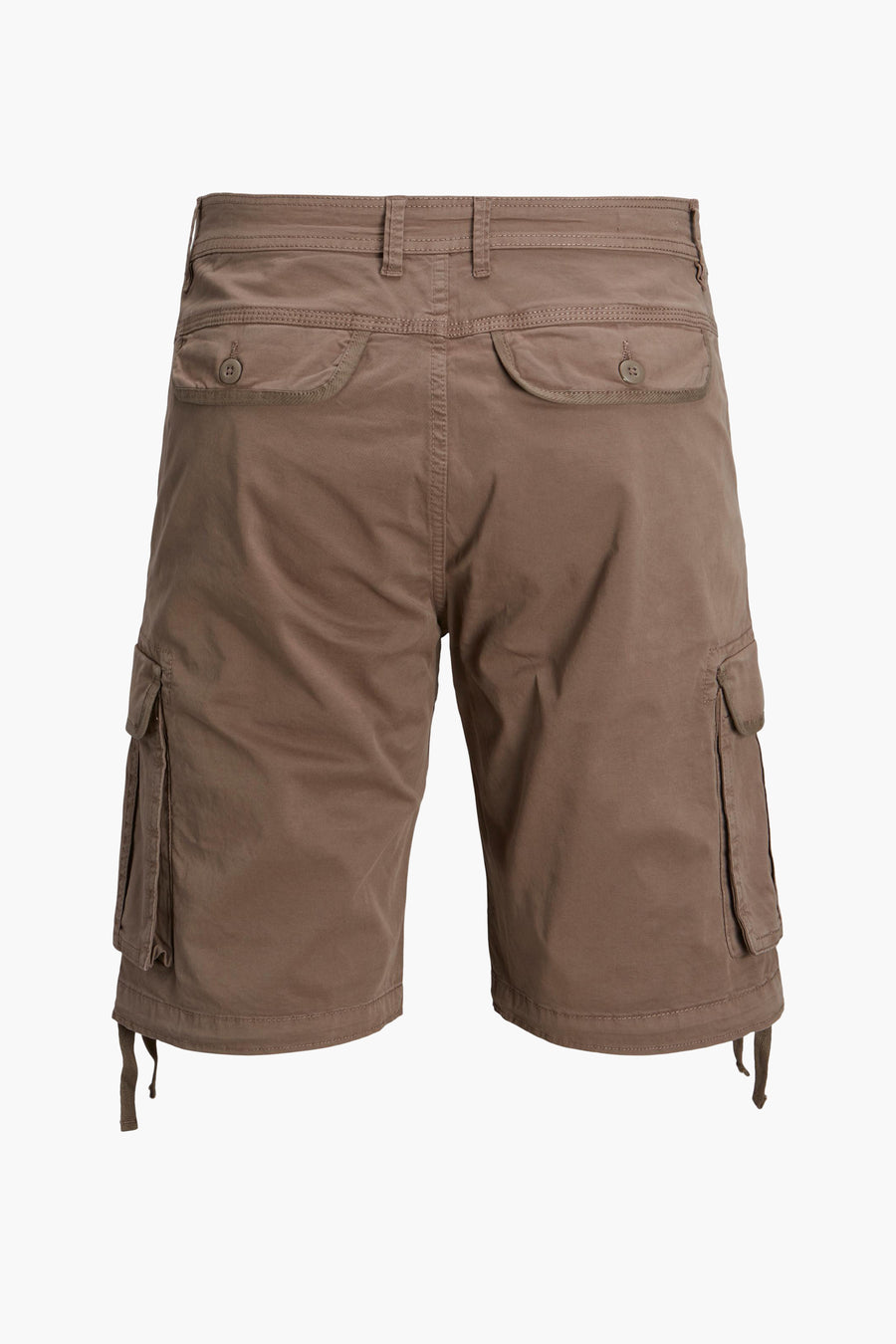 Short marron par JACK & JONES JEANS INTELLIGENCE, avec poches cargo latérales et poches arrières boutonnées.