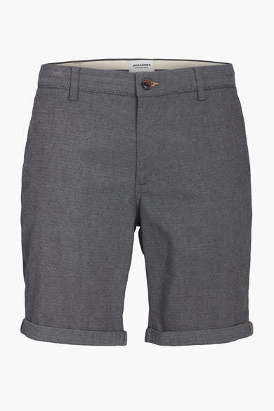 Kort blauw jack van JACK & JONES JEANS INTELLIGENCE met revers en subtiel geweven patroon.
