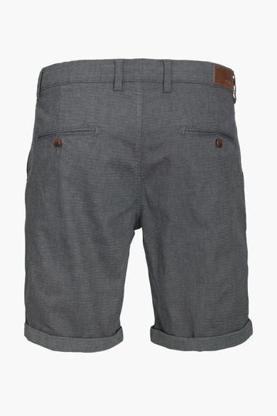 Korte blauwe van JACK & JONES JEANS INTELLIGENCE met knoopzakken en omgeslagen zomen.