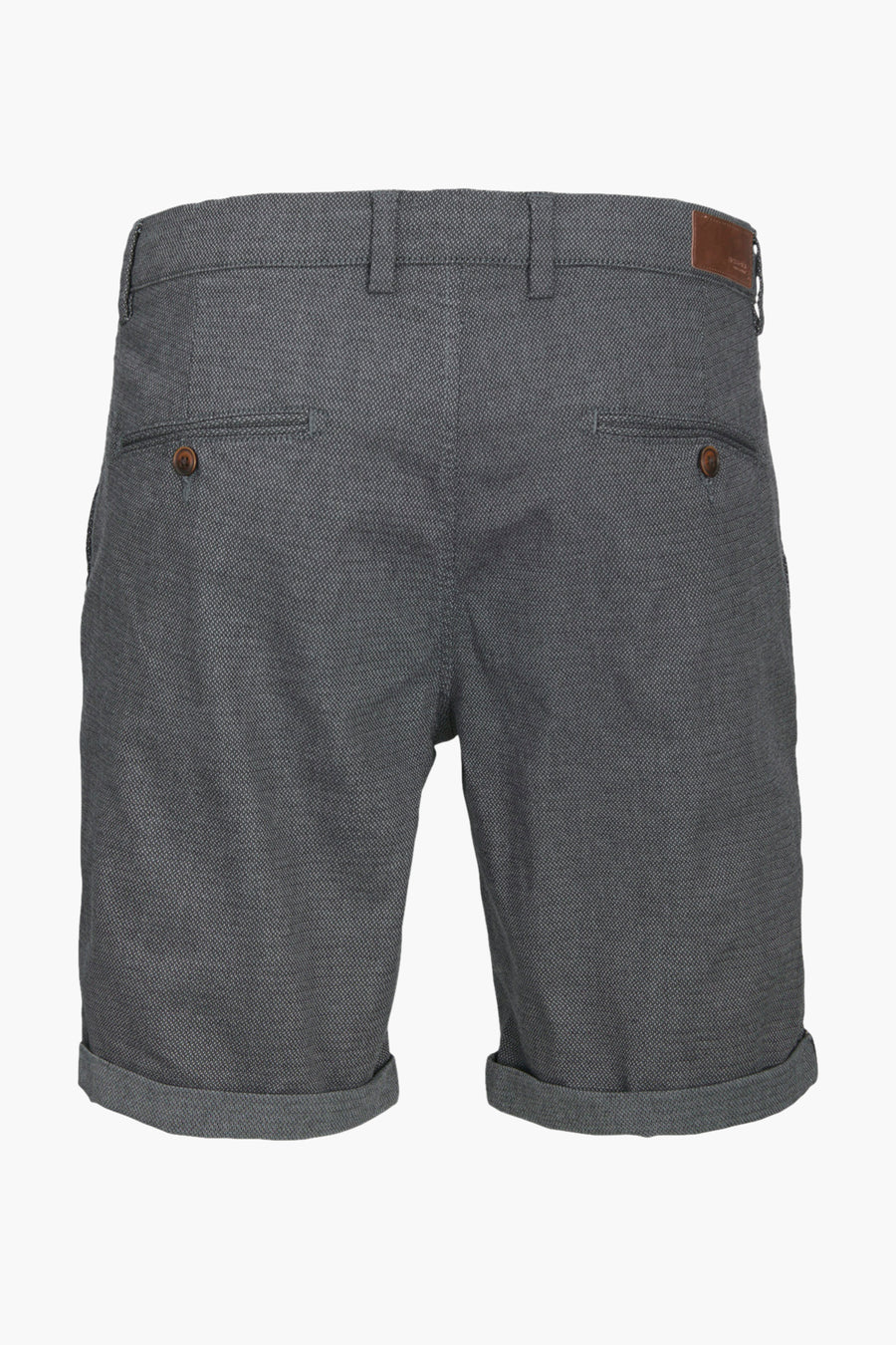 Korte blauwe van JACK & JONES JEANS INTELLIGENCE met knoopzakken en omgeslagen zomen.