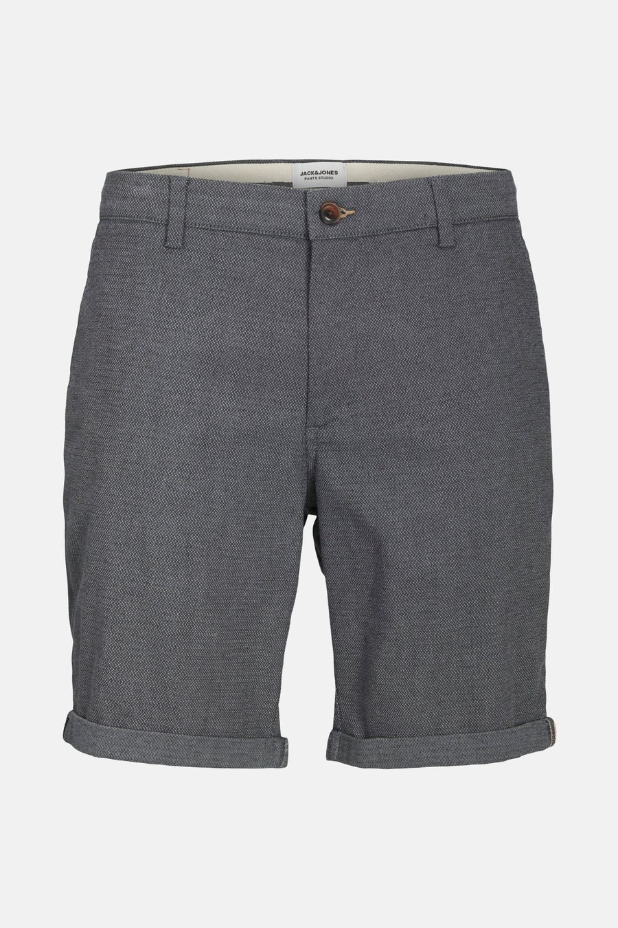 Short bleu à motif chiné par JACK & JONES JEANS INTELLIGENCE avec ourlets retroussés.