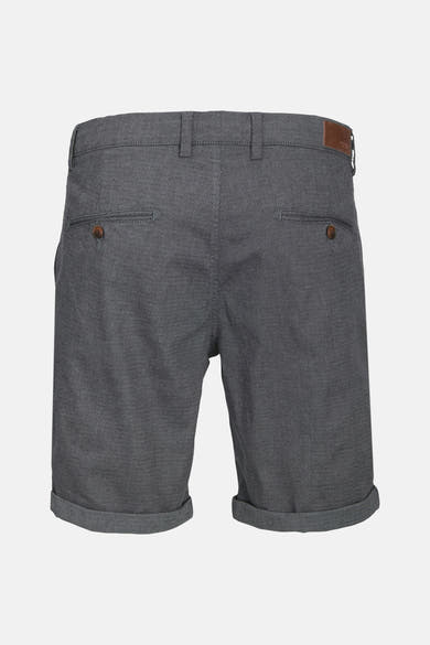 Short bleu par JACK & JONES JEANS INTELLIGENCE avec poches boutonnées et ourlets retroussés, vue de dos.
