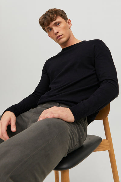 Pull col rond Noir - PREMIUM BLUE BY JACK & JONES
