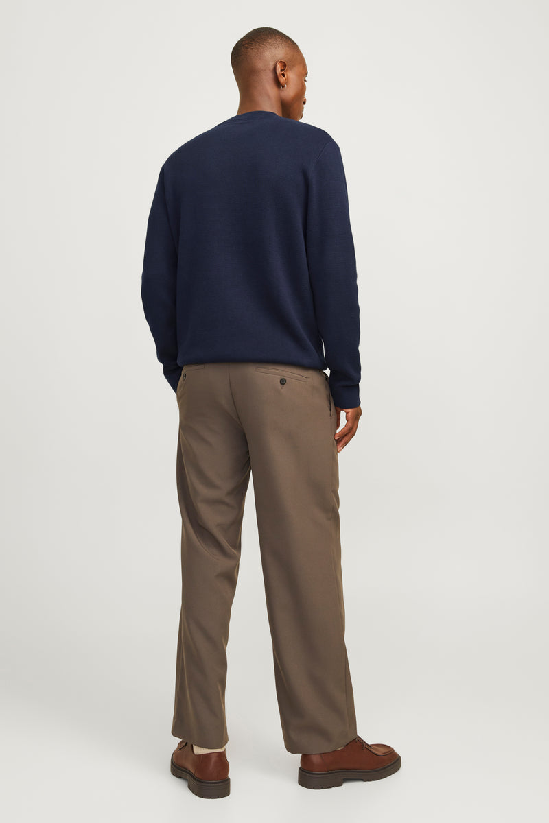 Pull met ronde hals - blauw