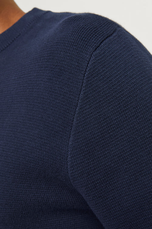 Pull col rond Bleu - PREMIUM BY JACK & JONES