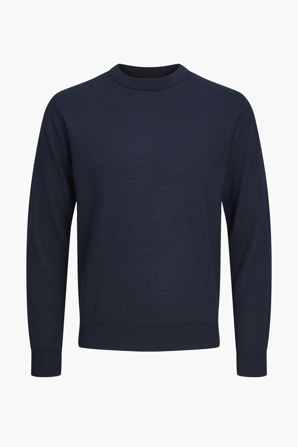 Pull col rond Bleu - PREMIUM BY JACK & JONES