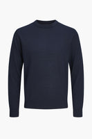 Pull col rond Bleu - PREMIUM BY JACK & JONES