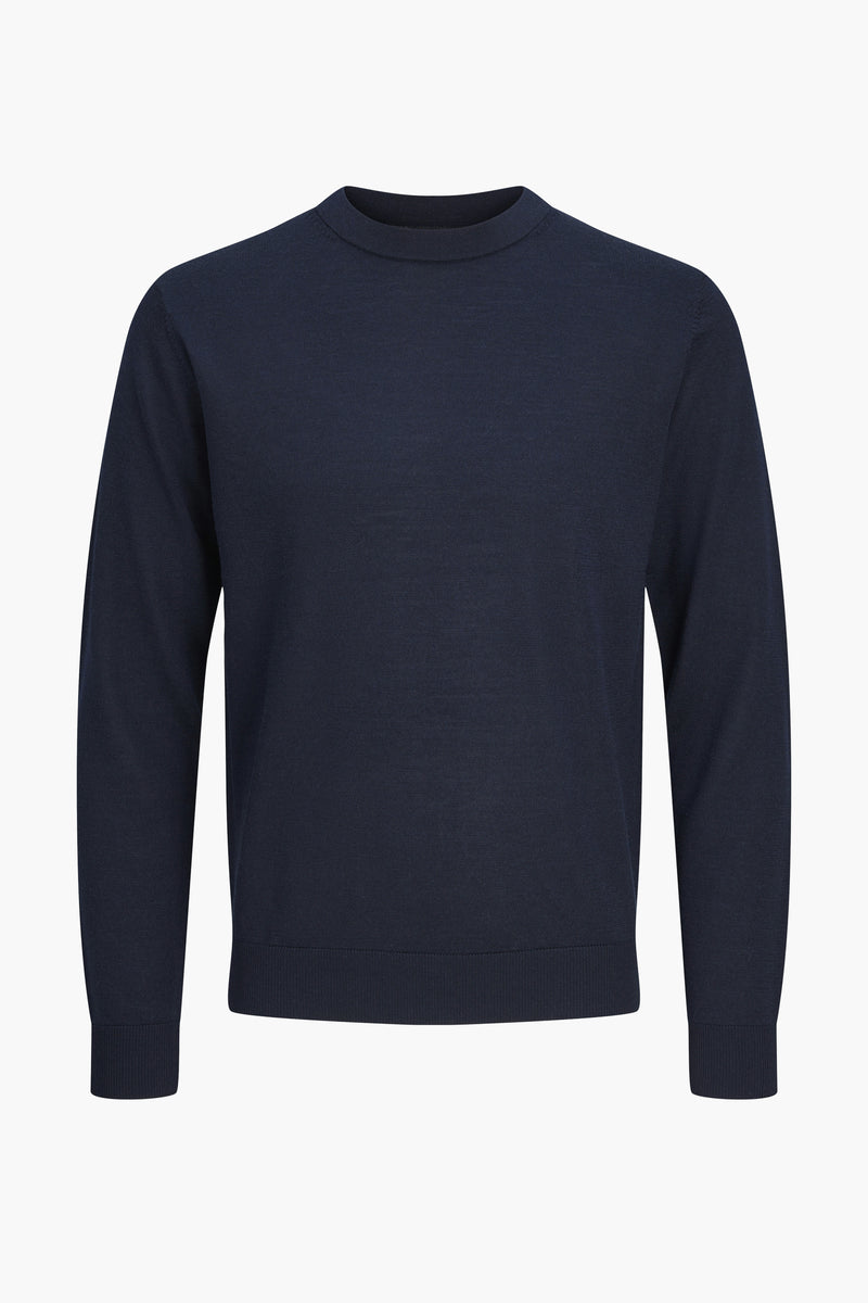 Pull col rond Bleu - PREMIUM BY JACK & JONES