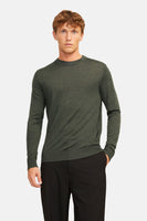 Pull met ronde hals - kaki