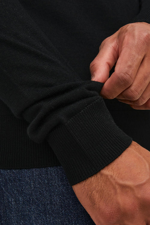 Pull col roulé Noir - PREMIUM BY JACK & JONES
