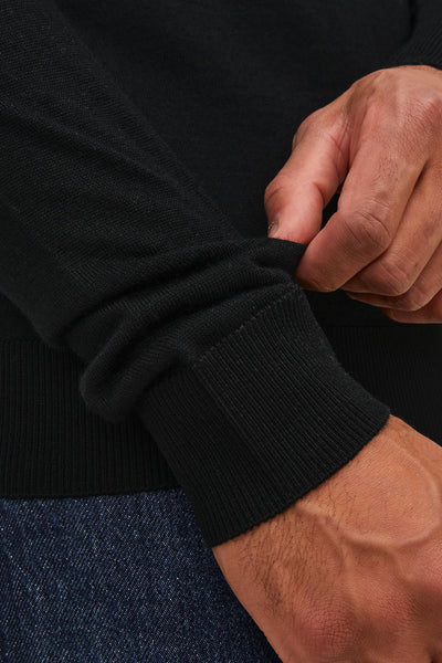 Pull col roulé Noir - PREMIUM BY JACK & JONES