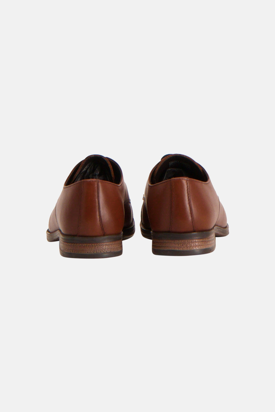Chaussures habillées marron de ACCESSORIES BY JACK & JONES, vue de dos, avec des talons empilés.
