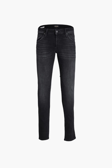 Grijze slim fit jeans van JACK & JONES, met een subtiel waseffect over het geheel.