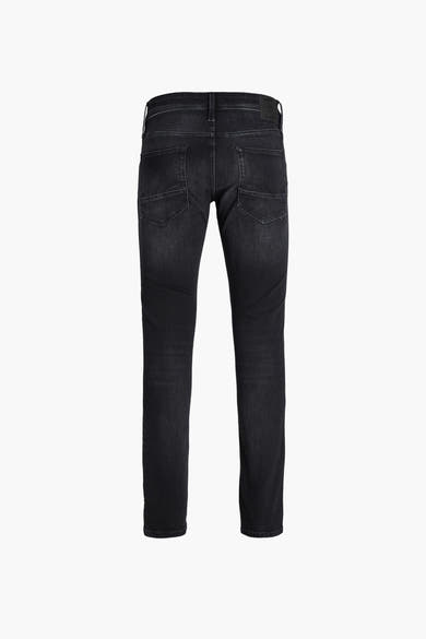 Grijze slim fit jeans van JACK & JONES JEANS INTELLIGENCE, met achterzakken en riemlussen.