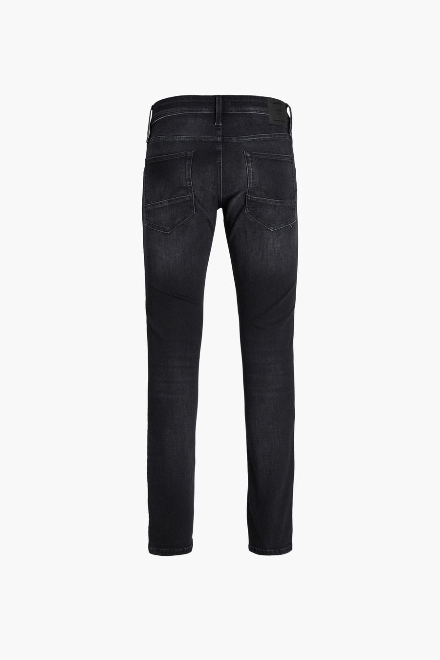 Grijze slim fit jeans van JACK & JONES JEANS INTELLIGENCE, met achterzakken en riemlussen.