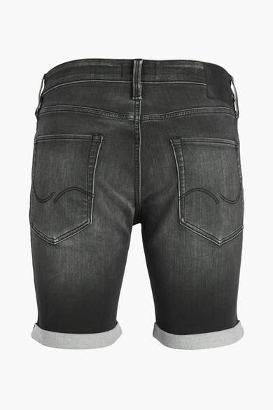 Korte zwarte denim van JACK & JONES JEANS INTELLIGENCE, met opgerolde zomen en achterzakken.