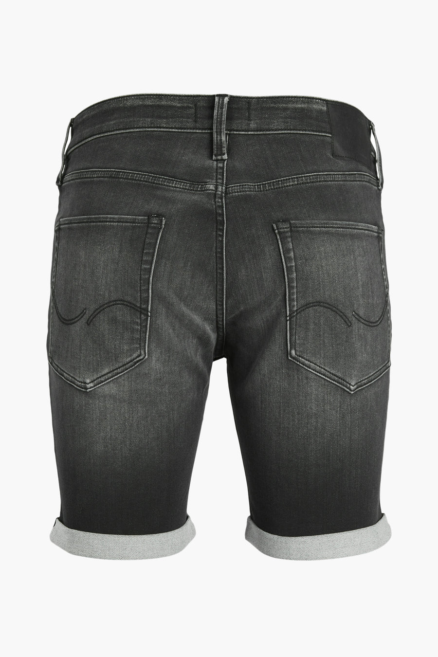 Korte zwarte denim van JACK & JONES JEANS INTELLIGENCE, met opgerolde zomen en achterzakken.
