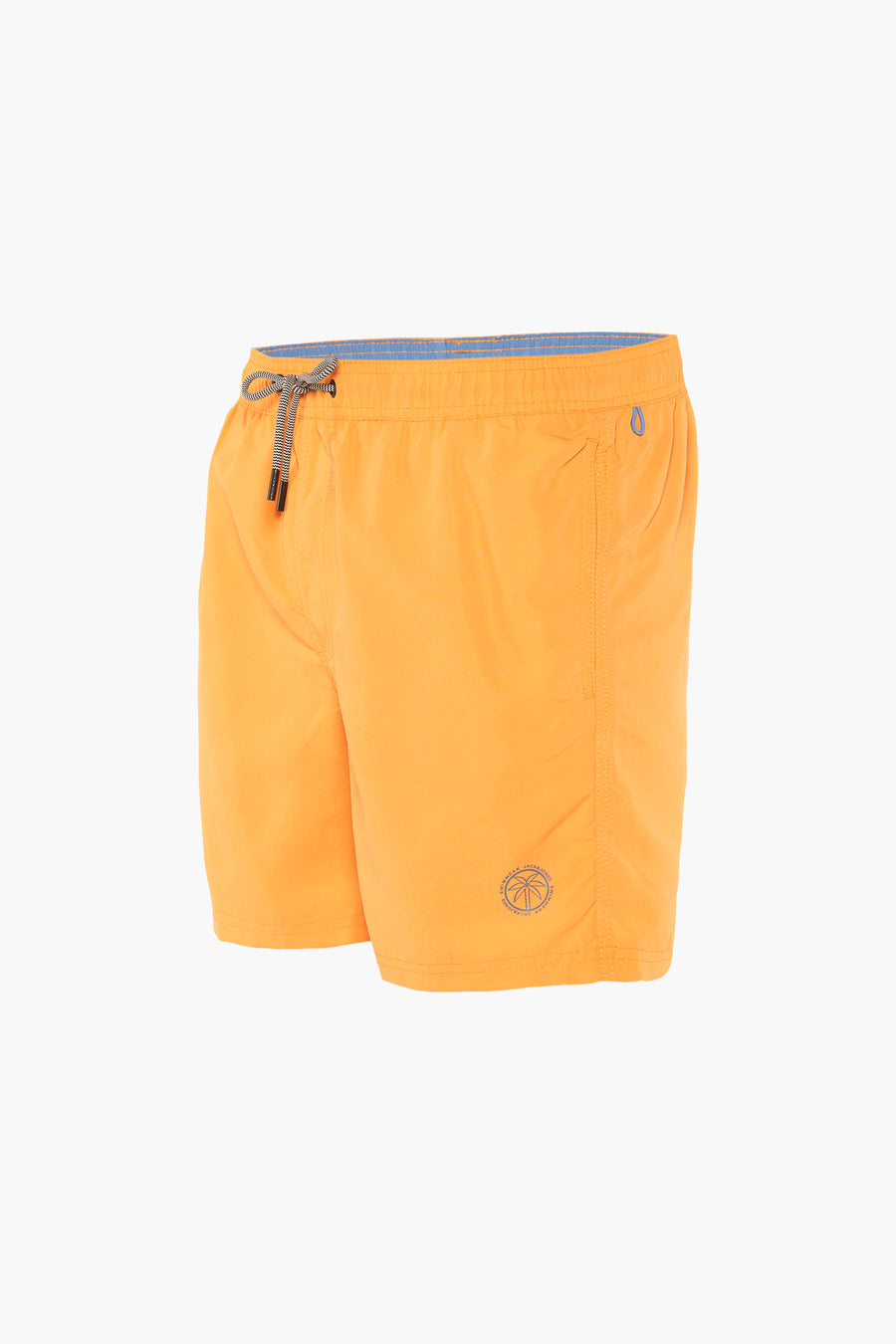 Gele zwembroek van JACK & JONES JEANS INTELLIGENCE, met bedrukte trekkoord.