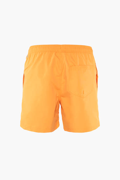 Gele zwembroek van JACK & JONES JEANS INTELLIGENCE met achterzak, achterzicht.
