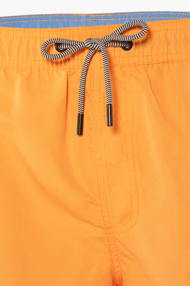 Gele zwembroek van JACK & JONES, zwart-wit patroon trekkoord.