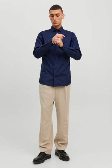 Chemise (manches longues) Bleu - PREMIUM BY JACK & JONES