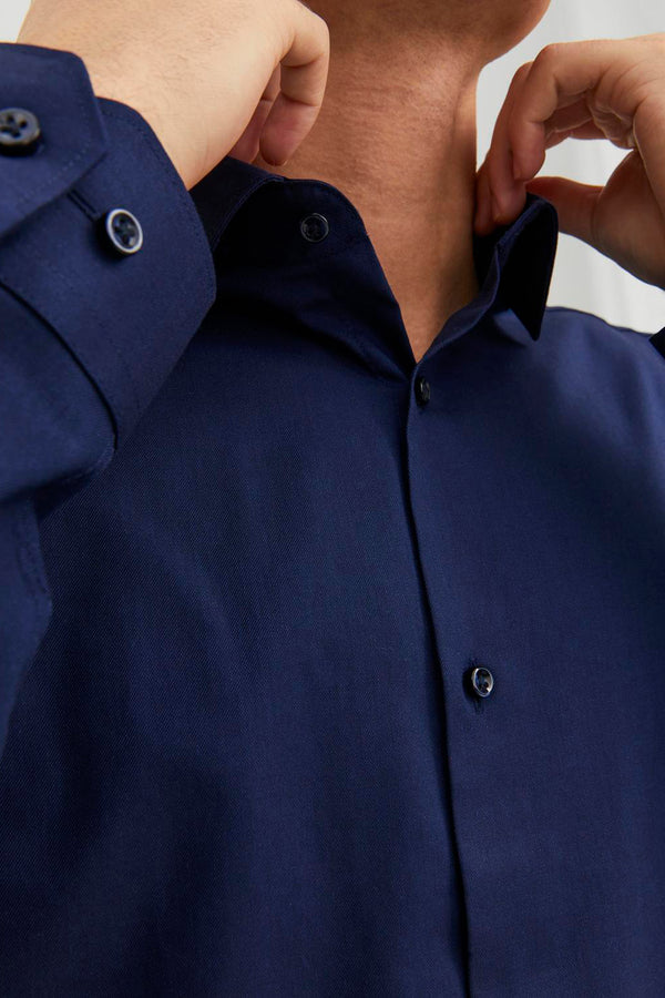 Chemise (manches longues) Bleu - PREMIUM BY JACK & JONES