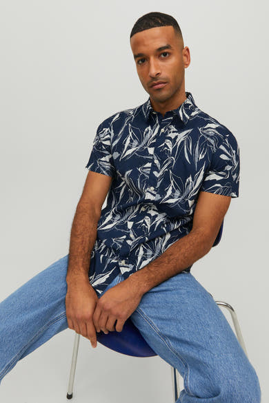 Chemise &agrave; manches courtes - bleu