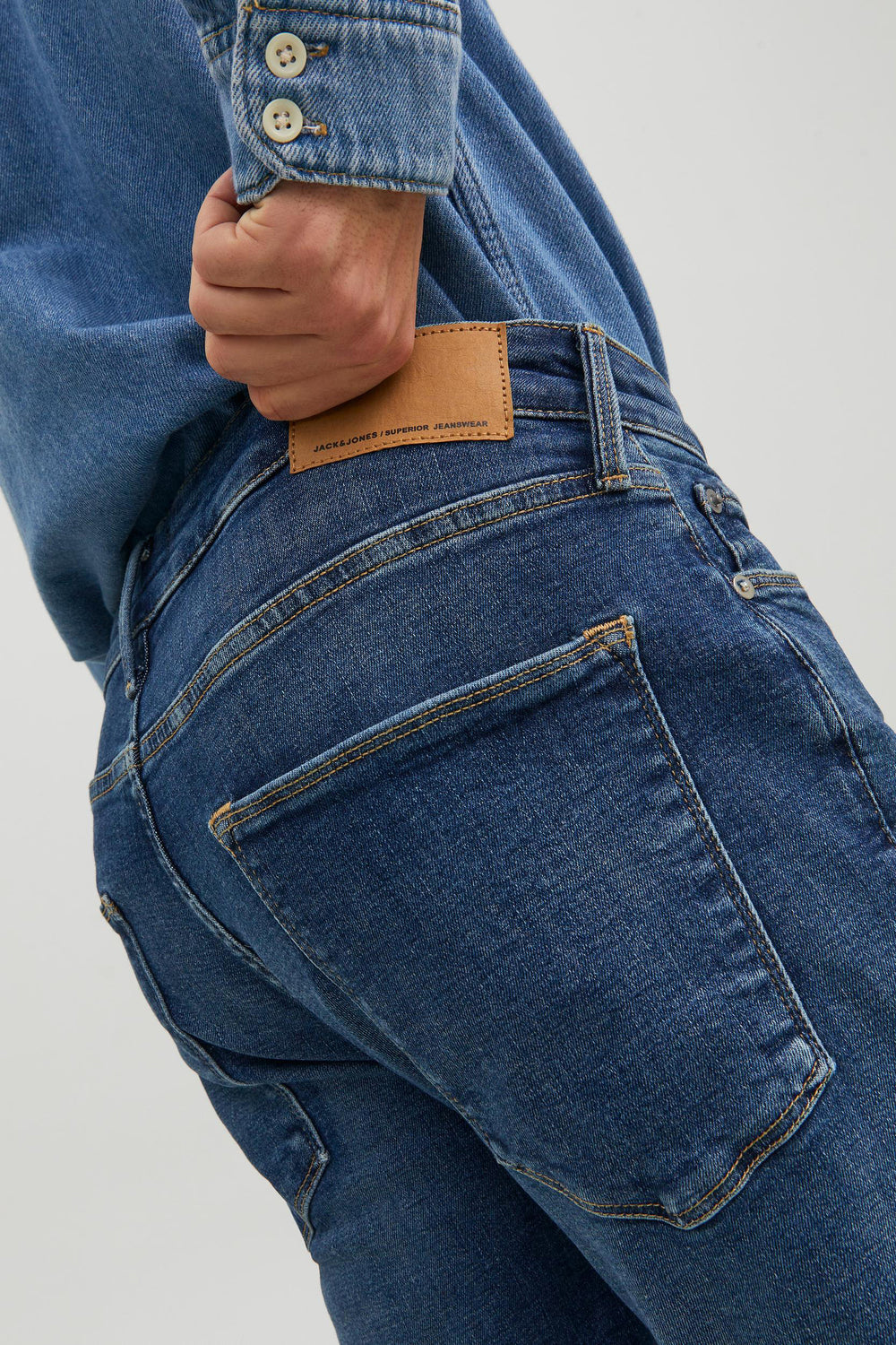 Jeans straight DARK BLUE DENIM - JACK & JONES JEANS INTELLIGENCE