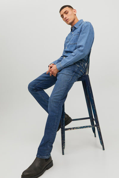 Jeans straight DARK BLUE DENIM - JACK & JONES JEANS INTELLIGENCE