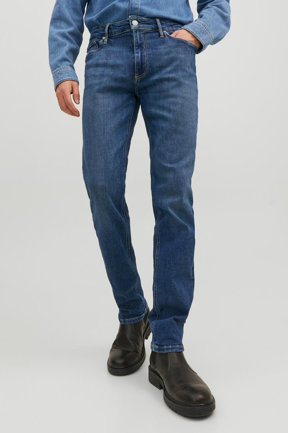Jeans straight DARK BLUE DENIM - JACK & JONES JEANS INTELLIGENCE