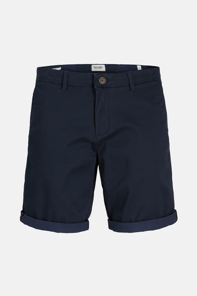 Short bleu de JACK & JONES JEANS INTELLIGENCE, avec motif discret et revers aux ourlets.